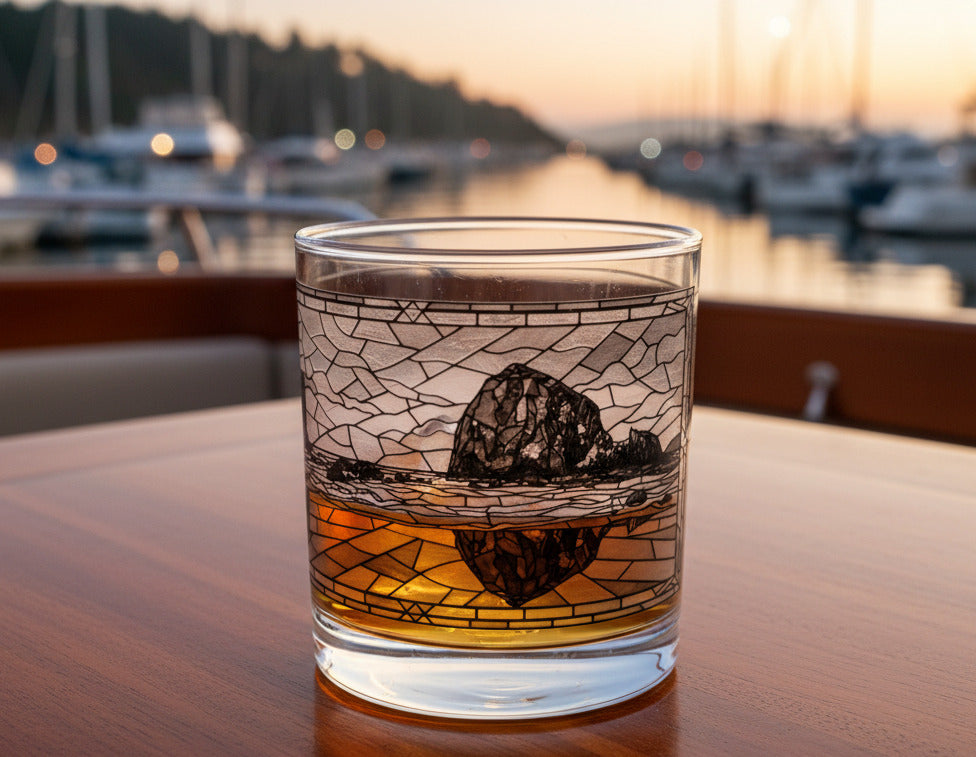 Haystack Rock Rocks Glass, 10oz