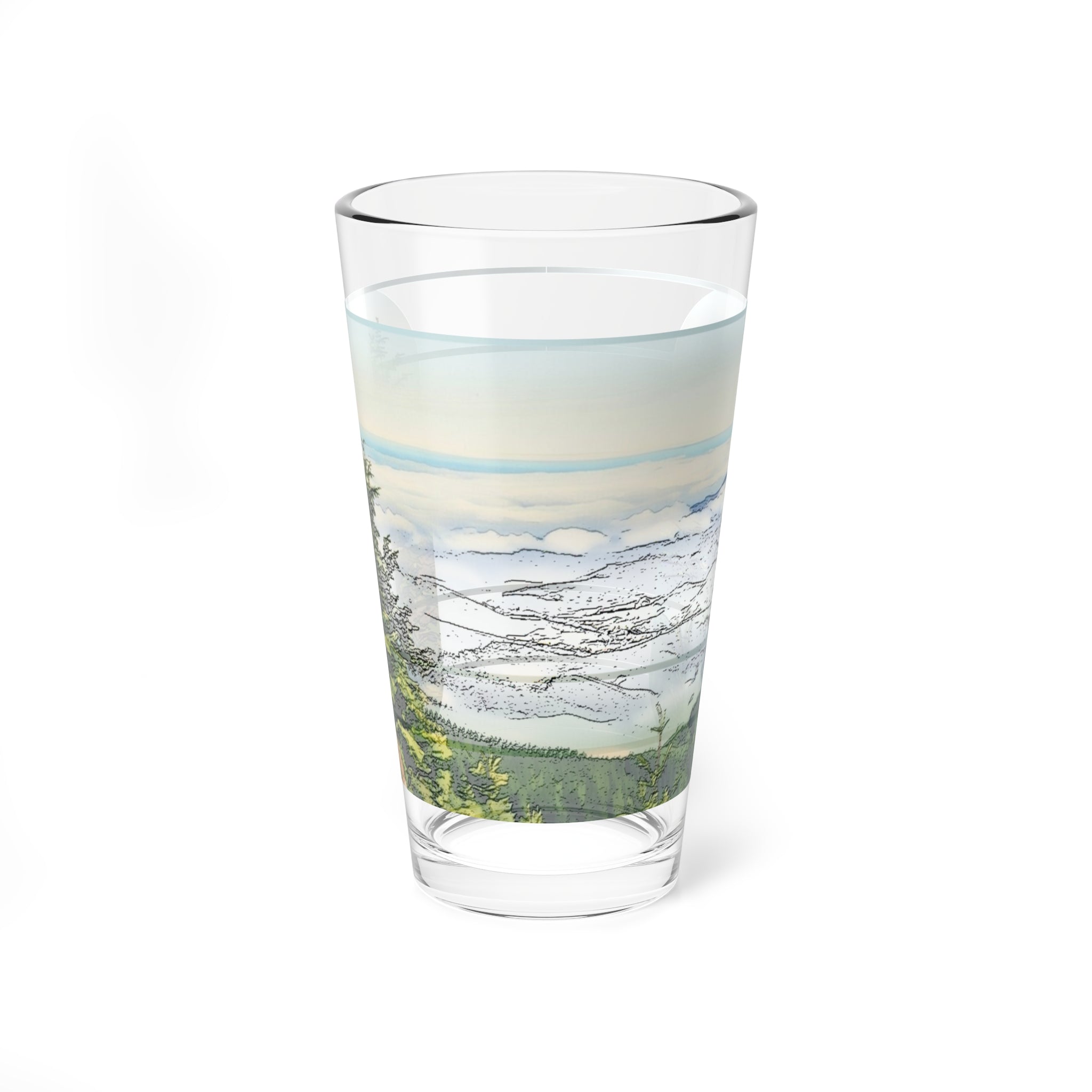 Mt Hebo Pint Glass -  16oz