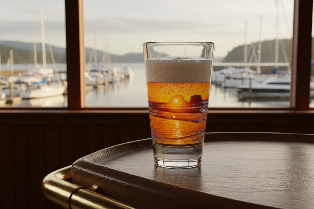 Twin Rocks Pint Glass -  16oz