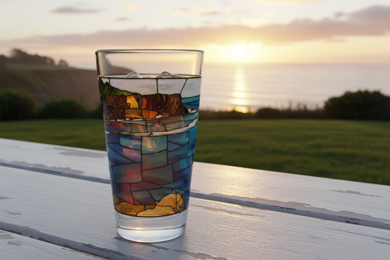 Vintage View Depot Bay Pint Glass -  16oz