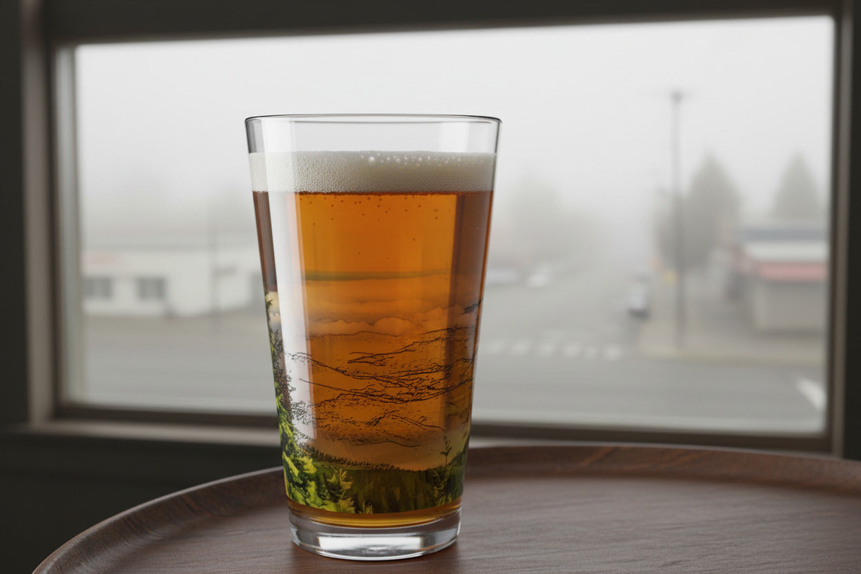 Mt Hebo Pint Glass -  16oz