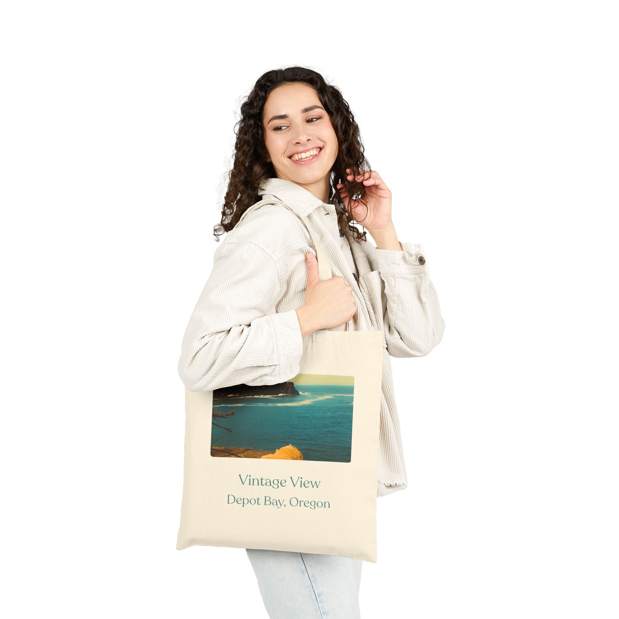 Vintage View Depot Bay Beach Tote